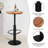 Vintage 5 Pieces Coffee Table Set Farmhouse Round Bar Table And Stools With Backrest Industrial Kitchen Dining Table With Chairs
