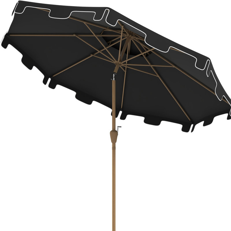 Parasol de patio extérieur gris foncé 9 '