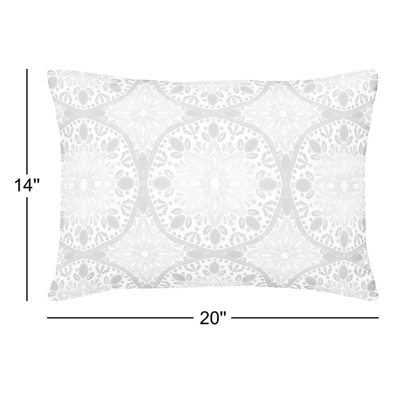 Amsden Outdoor Reversible Throw Pillow, Blue, Geometric