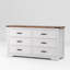 Commode double à 6 tiroirs avec panneau supérieur rustique Emryss-1650728881