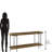 Ashley Furniture Bedford Park Rectangular Mango Wood Sofa Table with Forged Iron Base