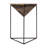 Mordechi 16.5 in. W Triangular Marble and Iron Pyramid Side Table