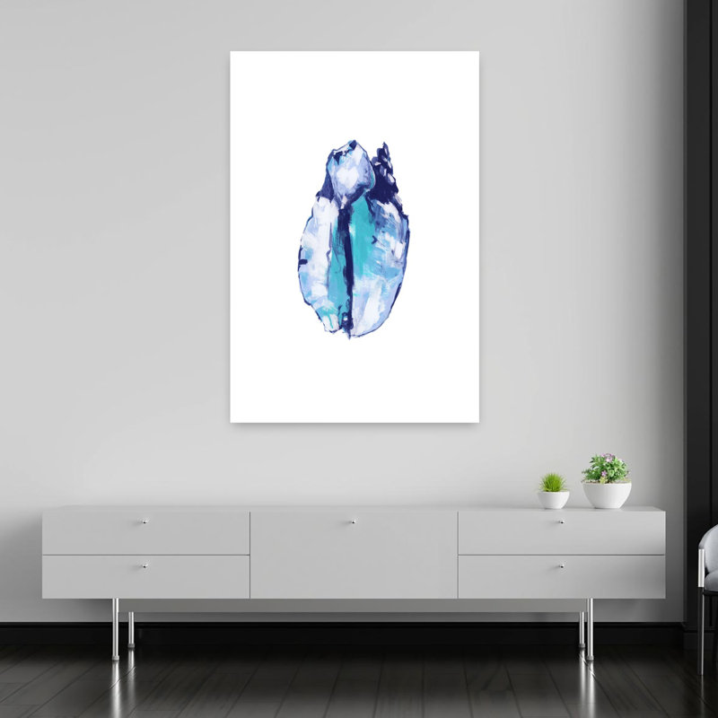 Art contemporain, art abstrait poisson côtier, H 60 po x l 40 po