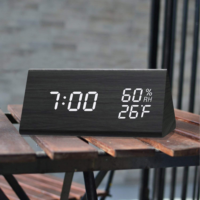 Wood Wall Clock, Black