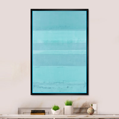 Colorfields In Shades Of Turquoise III - Décoration murale moderne et contemporaine en toile