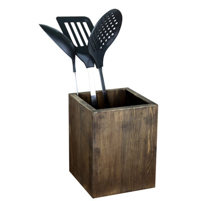 Pot à ustensiles de cuisine en bois