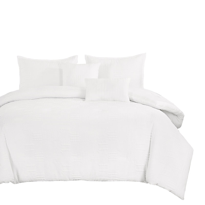 Ensemble d'édredon en jacquard de luxe 5 pièces Cady, Grand lit