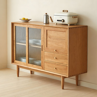 Buffet de rangement multifonctionnel en bois massif