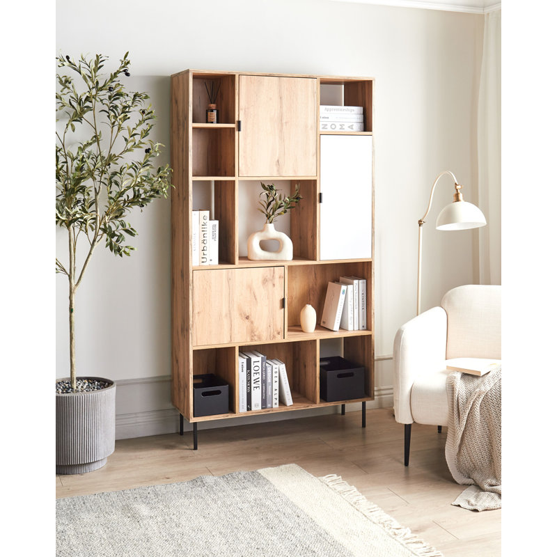 AMOS 185cm H x 100cm W Particle Board Bookcase