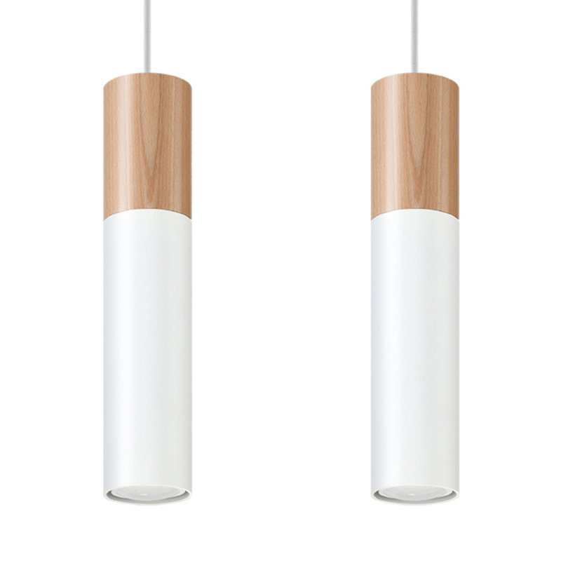 Dubin 2 - Light Kitchen Island;Cylinder;Cluster Pendant, White