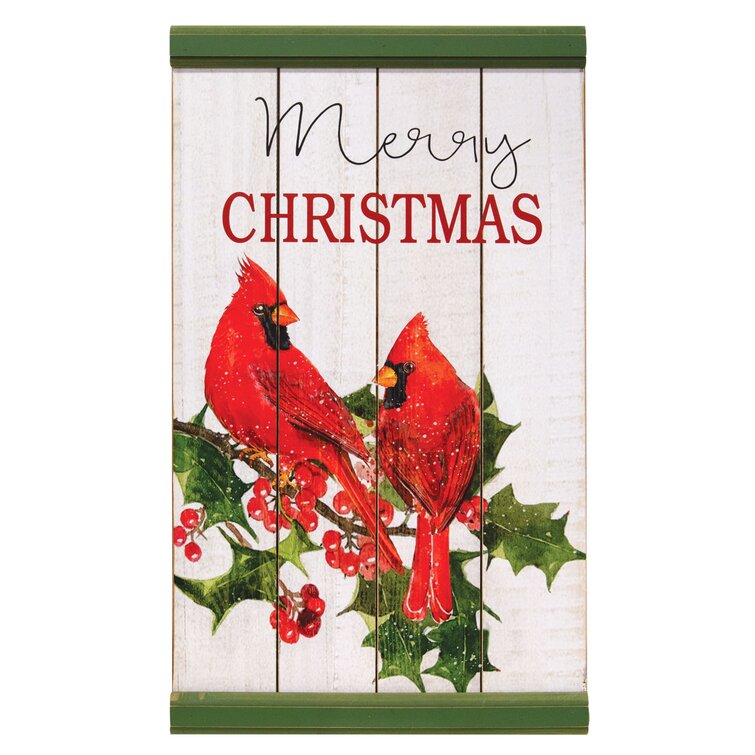 Christmas Cardinals Sign