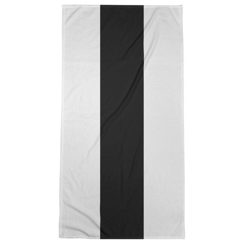 Jacksonville Throwback Football Stripes Bath Towel, Polyester/Cotton, White/Black/White