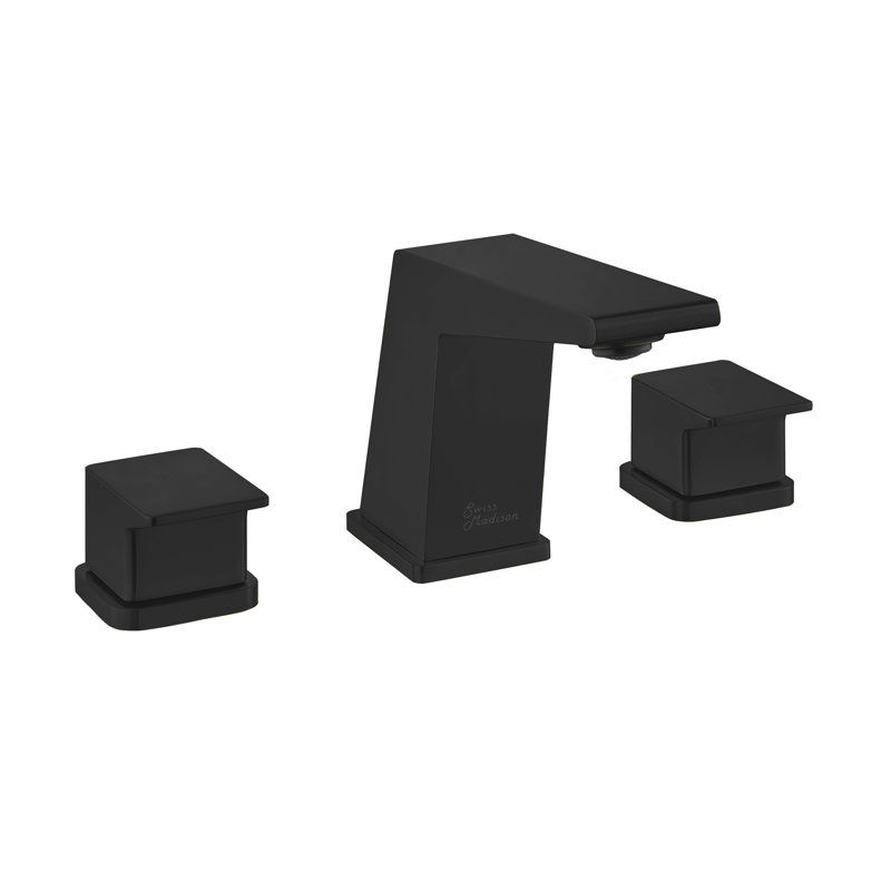 Carre 8 in. Widespread, 2-Handle, Bathroom Faucet, Matte Black