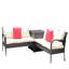 Canapé modulaire brun 3 pièces avec rangement - Outdoor Living Outdoor,