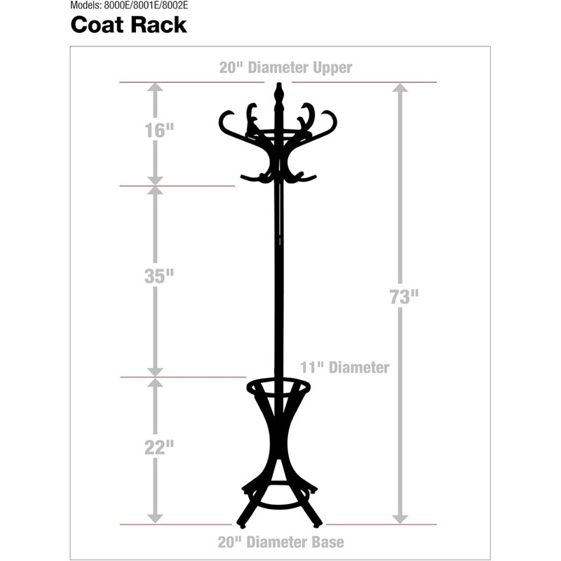 Chapeau vertical et cintre avec porte-parapluie