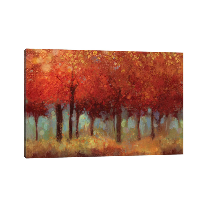 Red Forest by Asia Jensen - Wrapped Canvas Painting, 152.5 cm H x 101.5 cm W