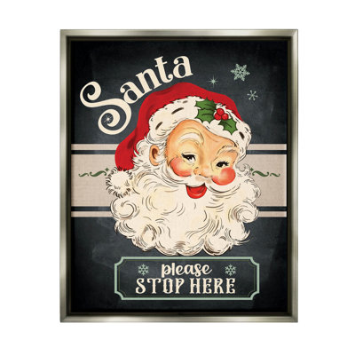 " Santa Please Stop Here Vintage Smiling " by Jo Moulton