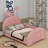 Twin Size Upholstered Rabbit-Shape Princess Bed-114344389