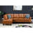 Faux Leather L - Shaped 3 Seat Sectional,  For Movie/Game Enjoyment, Pull Down With Cup Holders, Two Toss Pillows And Interior Storage, Solid + Engineered Wood Frame, Foam Cushions, Low Profile-548161823