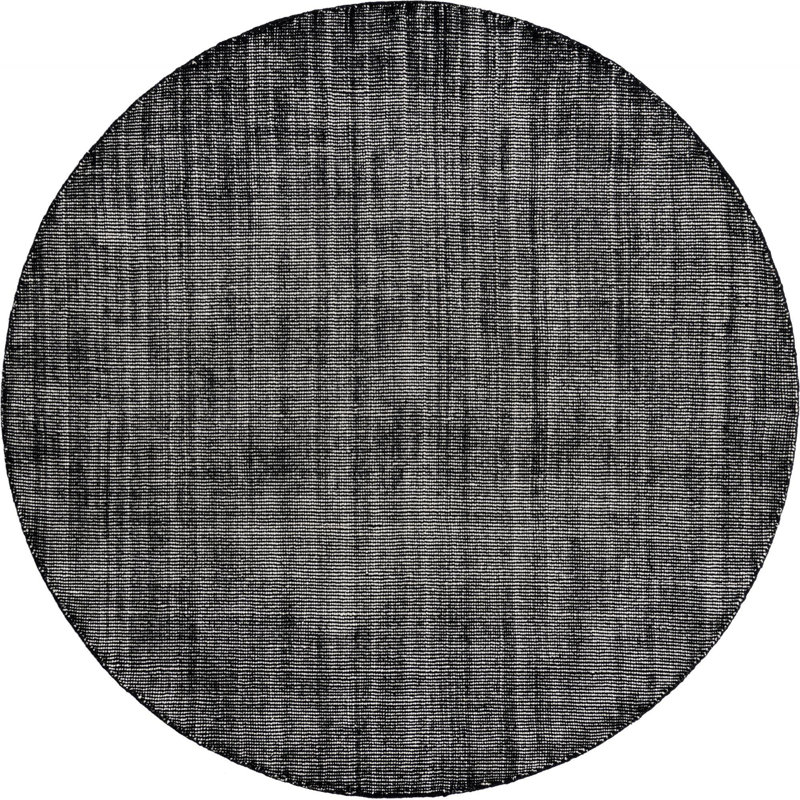 Liabah Wool Striped Indoor Rug, Round 7'