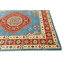 Tapis oriental unique tribal 3X14 bleu