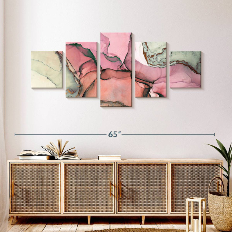 Glazer texturé rose, H 24 po x l 55 po