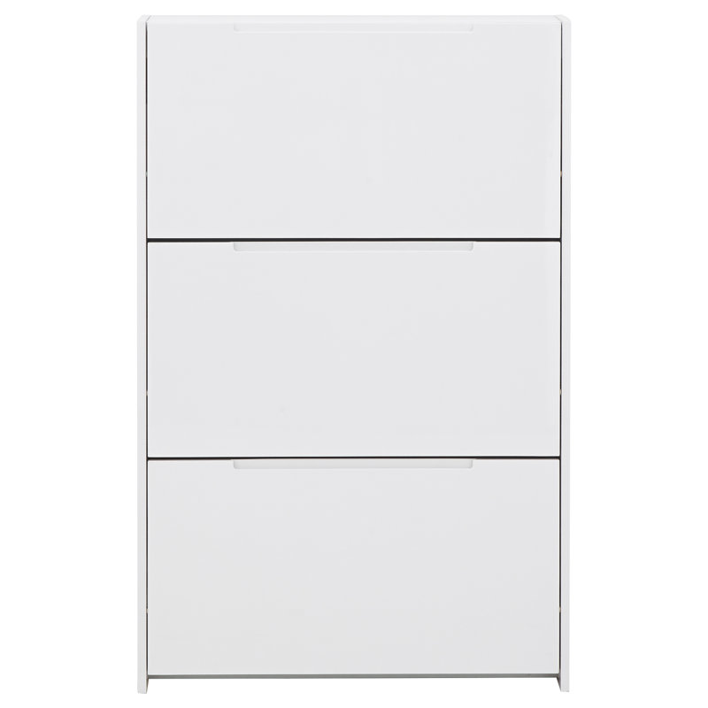 9 Pair Flip Down Shoe Storage, White