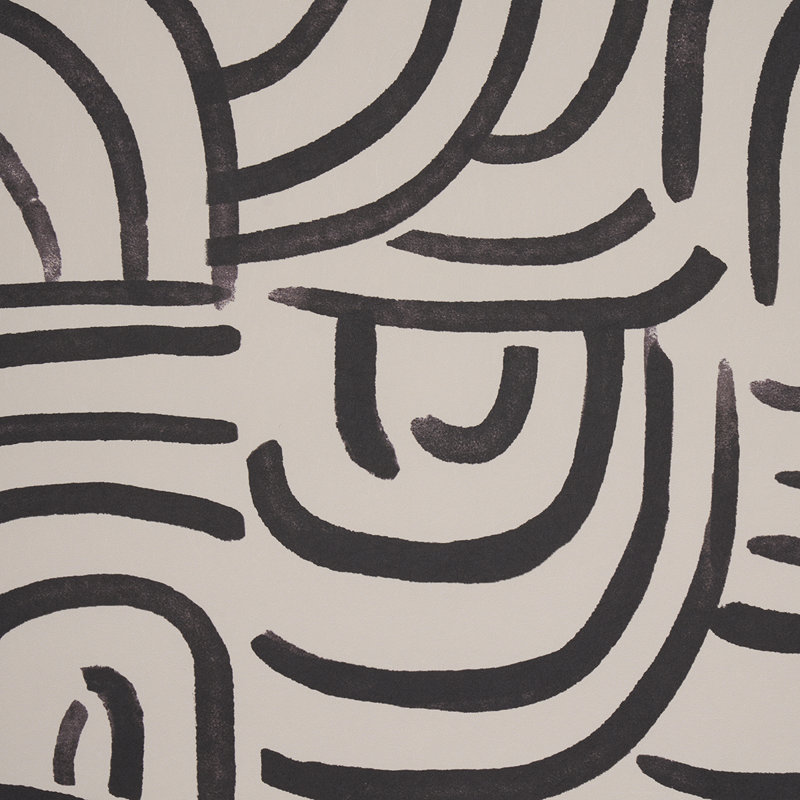 Papier peint Schumacher x Backdrop New Beat, Carbone
