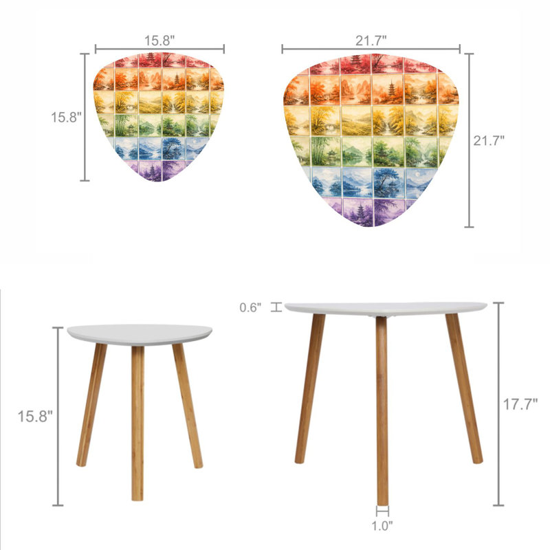 Ensemble de 2 tables basses gigognes Triangle