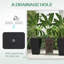 Ensemble de 3 grands pots de fleurs empilables en bois artificiel avec trous de drainage pour terrasse de patio-130583939-130583941