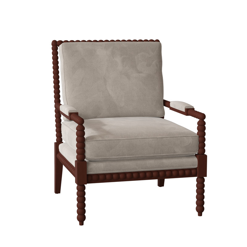 Keaton Upholstered Armchair, Manhattan, Tweetie 10 Beige Performance Velvet