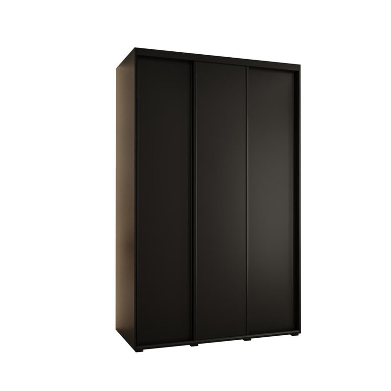 Auniya 2 Door Manufactured Wood Wardrobe, Black