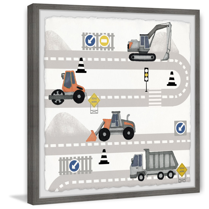 " Road Construction And Paving Machines ", 12" H x 12" W x 1.5" D