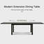 Élégante table de salle à manger de patio avec extensible 53 po à 106 po en métal d'aluminium pour 6 à 8 personnes