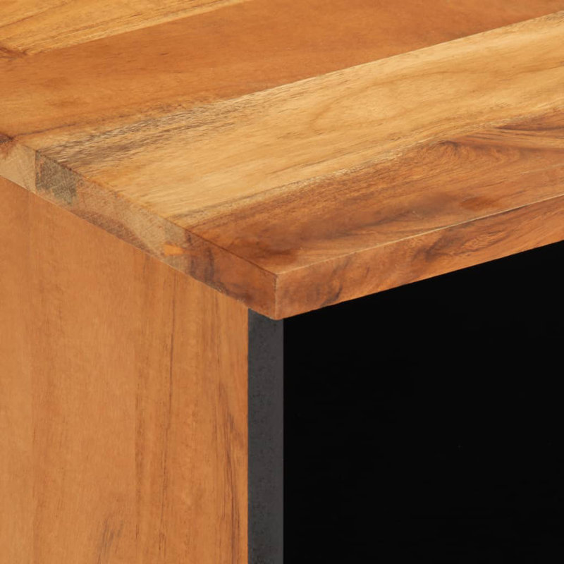 Unfinished TV Stand for TVs up to 24", Brown, white and pink