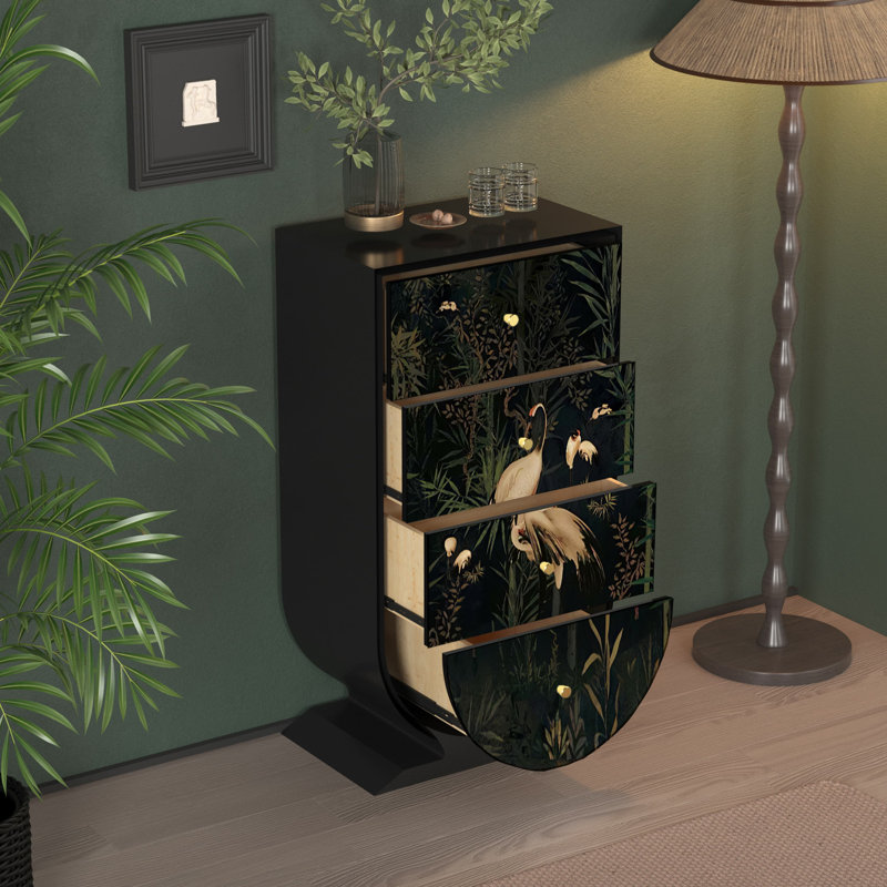 Commode d'appoint de rangement moderne à quatre tiroirs