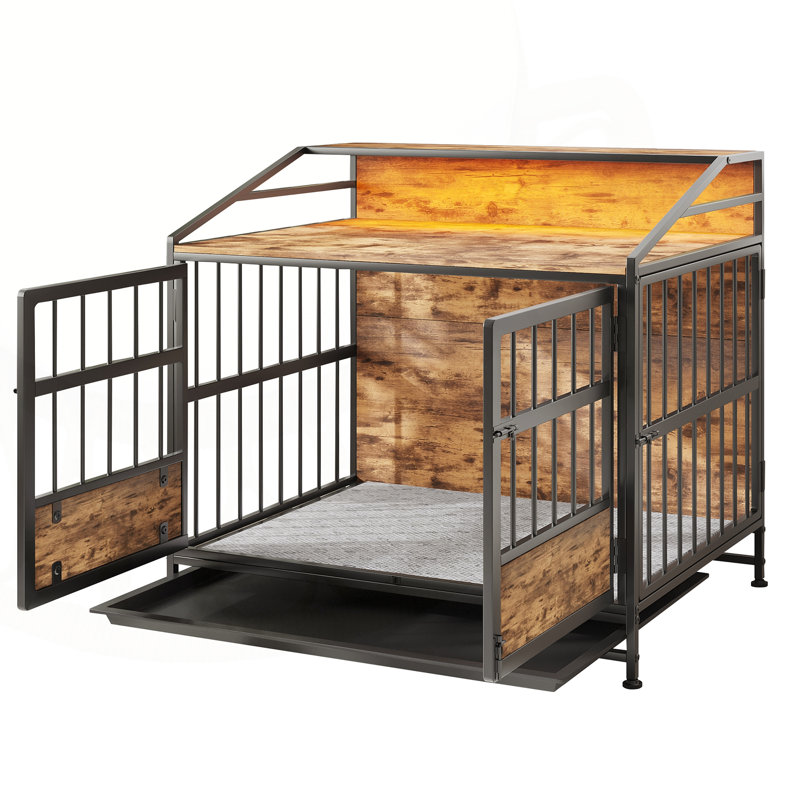 Versatile and Stylish Dog Crate with Advanced Features for Pet Comfort, 29.92" H x 31.5" W x 19.69" D