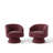 Murrow Velvet Swivel Barrel Chair(Set of 2)-522259646