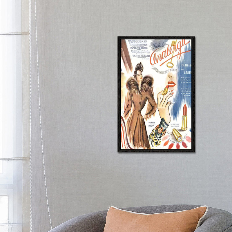 1930s Lipstick Magazine Advert by The Advertising Archives - Gallery-Wrapped Canvas Giclée on Canvas, 66.04 cm H x 45.72 cm W