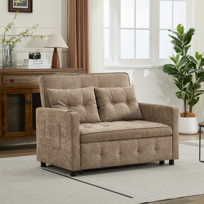 Versatile Pull Out Chair Bed with Adjustable Backrest and USB Charging, Perfect for Small Spaces and Multi-Function Use