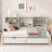 Bed Frame With Side Bookshelves, Two Drawers, And Built-In USB Port-2114101148