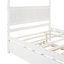 Wood Canopy Bed With Trundle Bed-618234427