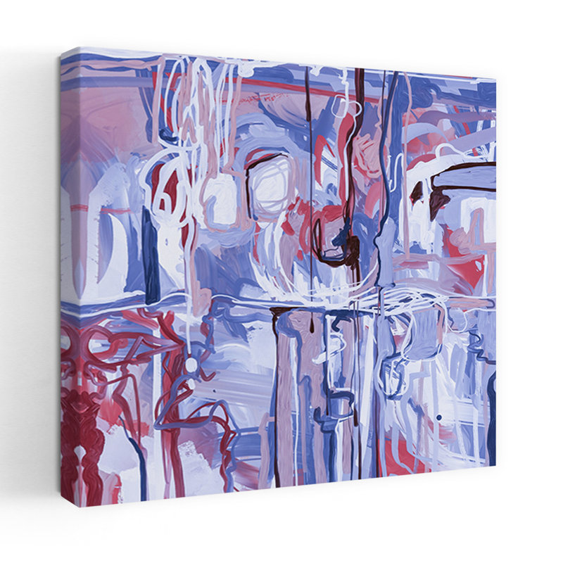 Art contemporain, art contemporain abstrait, H 36 po x l 36 po