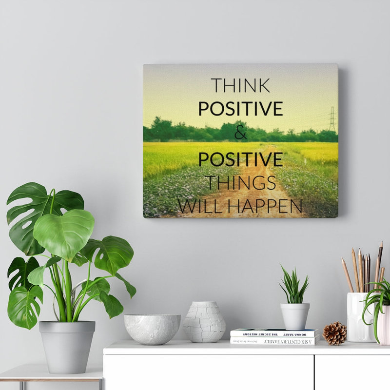 Positive Things Will Happen - Wrapped Canvas Print, 28cm H x 36cm W