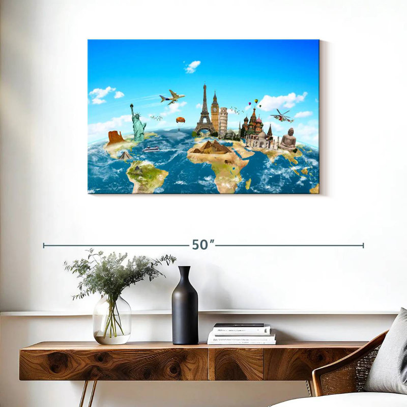 Senne Travel Monuments, 24" H x 36" W