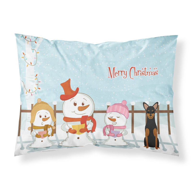 Taie d'oreiller Merry Christmas Merry Christmas, Manchester terrier et choristes