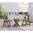 HIPS Material Outdoor Bistro Set Foldable Small Table And Chair Set With 2 Chairs And Rectangular Table