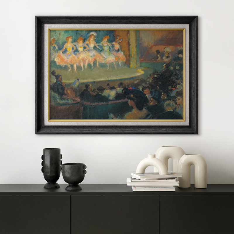 «Stage Dancers at the Theatre», images de salle de divertissement, reproduction d'art sur toile encadrée., H 26 po x l 36 po