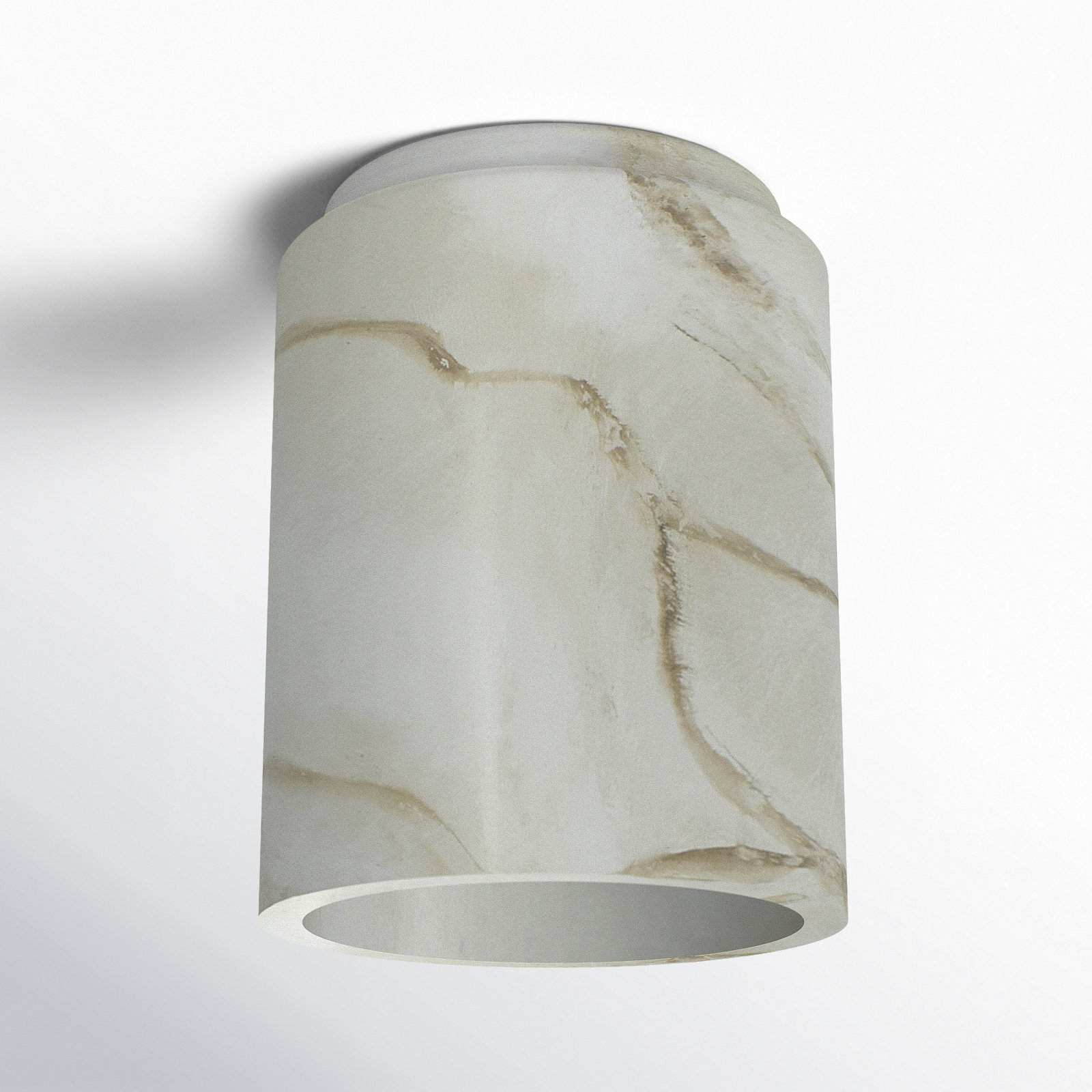 Sumatra 6.5 " 1 - Light Flush Mount, Carrara Marble, Incandescent (Not Included)