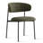 Upholstered Dining Chair With Metal Legs-2091818094
